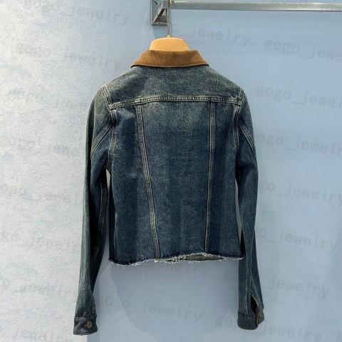 Elegant Women's Suede Collar Slim Fit Jacket with Applique Letters