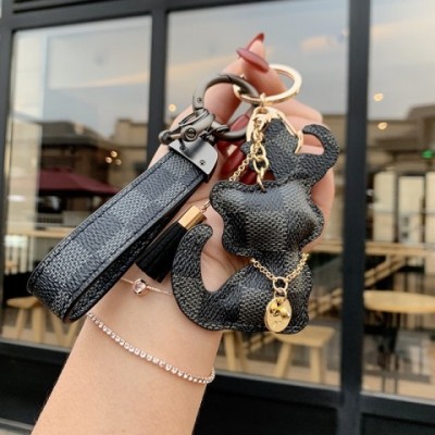 Creative Unisex Leather Cat Keychain