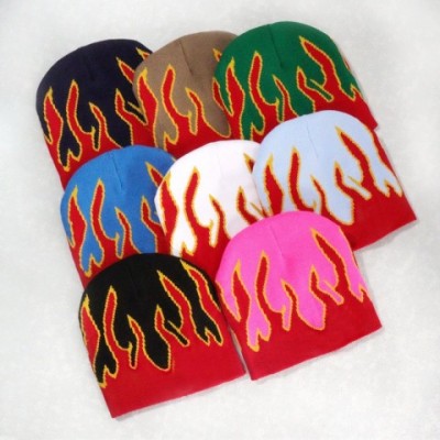CWP24112810 Unisex Vintage Flame Pattern Beanie