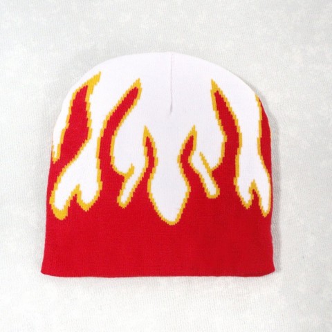 CWP24112810 Unisex Vintage Flame Pattern Beanie