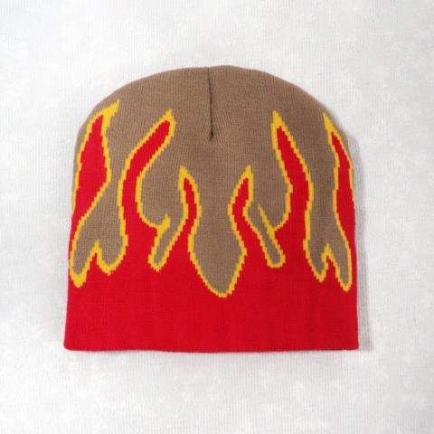 CWP24112810 Unisex Vintage Flame Pattern Beanie