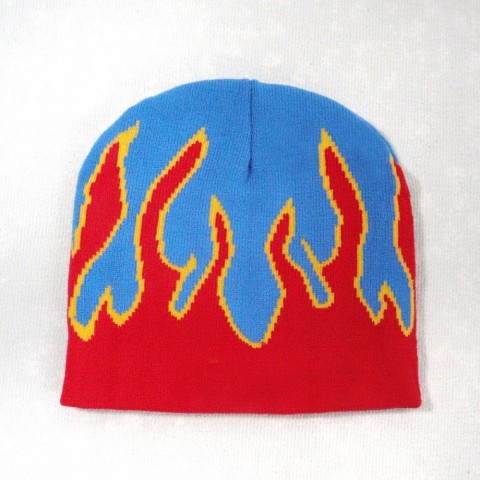 CWP24112810 Unisex Vintage Flame Pattern Beanie