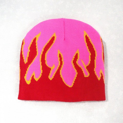 CWP24112810 Unisex Vintage Flame Pattern Beanie