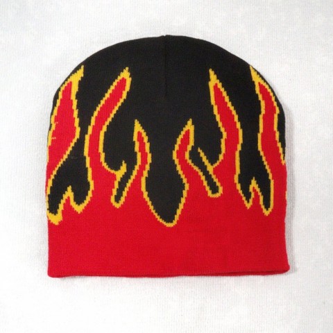 CWP24112810 Unisex Vintage Flame Pattern Beanie