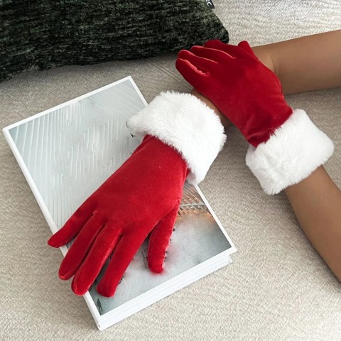 Luxury Men's Velvet Mittens for Festive Parties