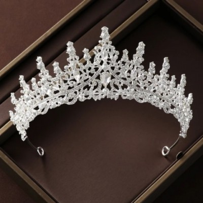 Itacazzo Four-Piece Bridal Headwear Set - Crown, Necklace, Earrings