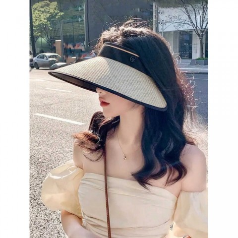 Comfortable Women's Summer UV Protection Foldable Sun Hat T250407