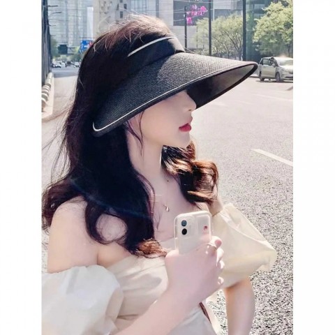 Comfortable Women's Summer UV Protection Foldable Sun Hat T250407