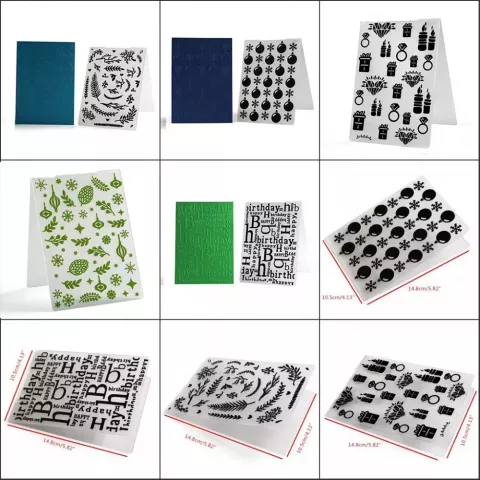 New Arrival Plastic Embossing Folders for Crafting Scrapbooks & Holiday Decor
