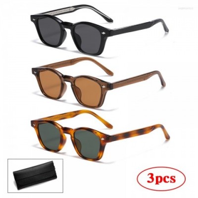 High-Quality TR90 3-Piece Retro Sunglasses Set for Men and Women