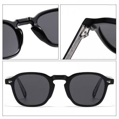 High-Quality TR90 3-Piece Retro Sunglasses Set for Men and Women