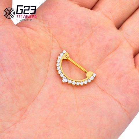 Est 14G Implant Grade Nipple Piercing for Women, ASTM 36, Perforated Clique Septum Nose Ear Ring