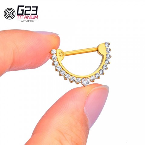 Est 14G Implant Grade Nipple Piercing for Women, ASTM 36, Perforated Clique Septum Nose Ear Ring
