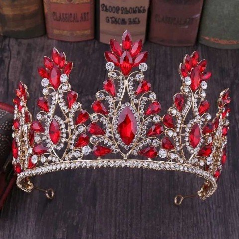 Baroque Rose Gold Crystal Tiaras & Hair Accessories for Women - H241205