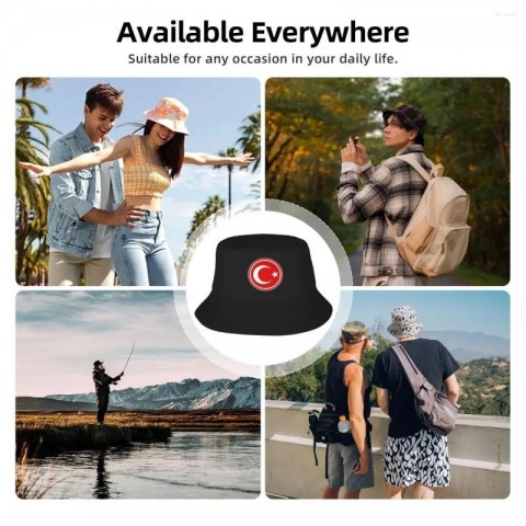 Turkish Unisex Beret Bucket Hat - Reversible Fisherman Panama Style