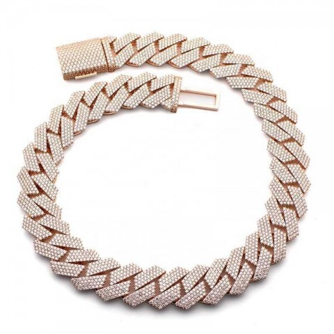 Cuban Link Necklace with Moissanite for Men 2024