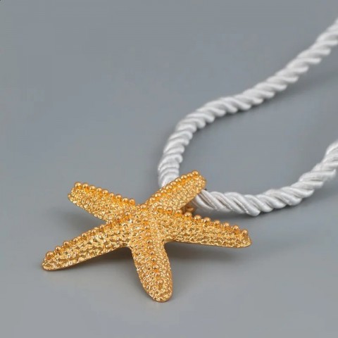 Thick Stainless Steel Starfish Pendant Necklace for Women Trendy Summer Party Jewelry 240723