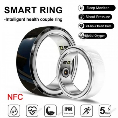 Ola Esporte Men's Smart Ring, 18K Gold Plated, NFC, Fitness & Sleep Tracker, Waterproof