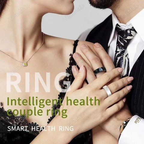 Ola Esporte Men's Smart Ring, 18K Gold Plated, NFC, Fitness & Sleep Tracker, Waterproof