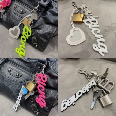 Rodeo Metal Charm Keychain with Antique Silver Plated Design
