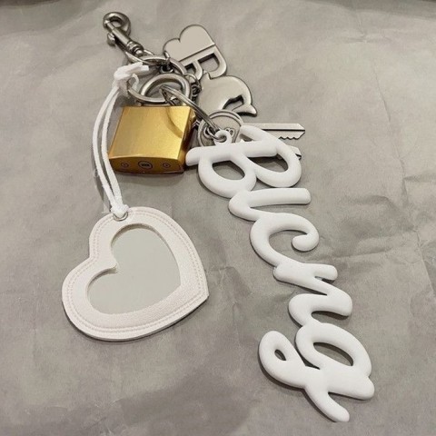 Rodeo Metal Charm Keychain with Antique Silver Plated Design