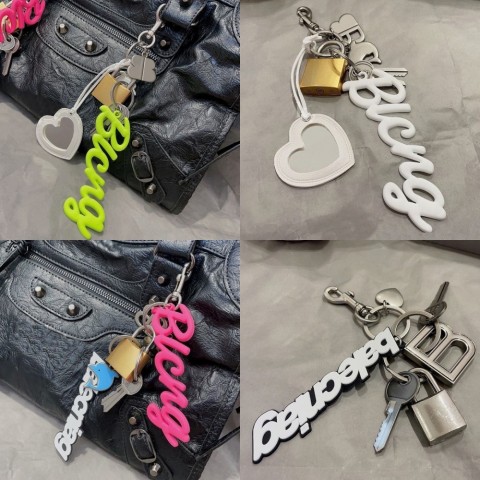 Rodeo Metal Charm Keychain with Antique Silver Plated Design