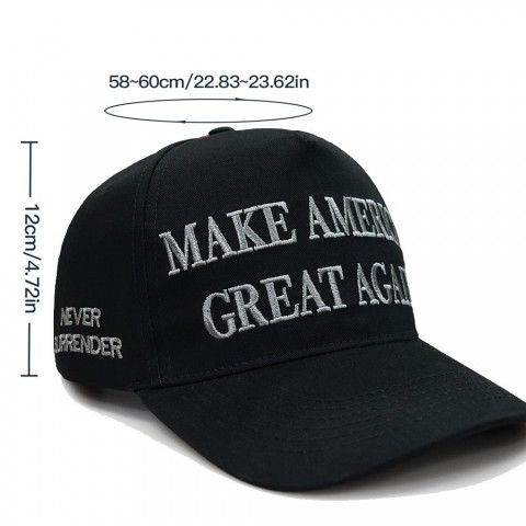 Patriotic 2024 Trump Campaign Adjustable Cotton Baseball Cap for Unisex