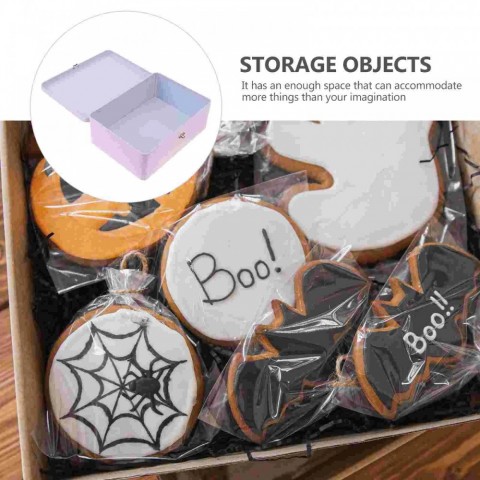 Tinplate Lockable Jewelry Organizer Storage Box - Beige