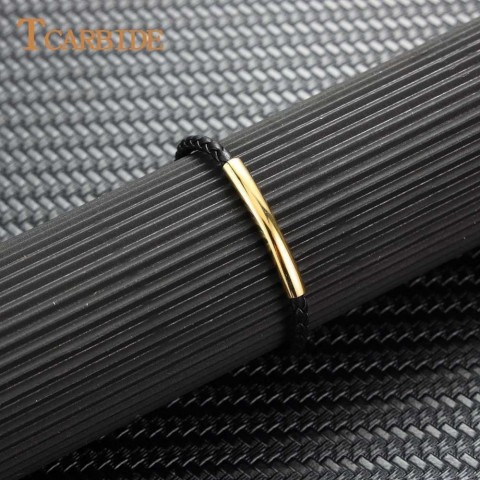 Stainless Steel Leather Rope Women's Bohemian Bracelet GLB-017