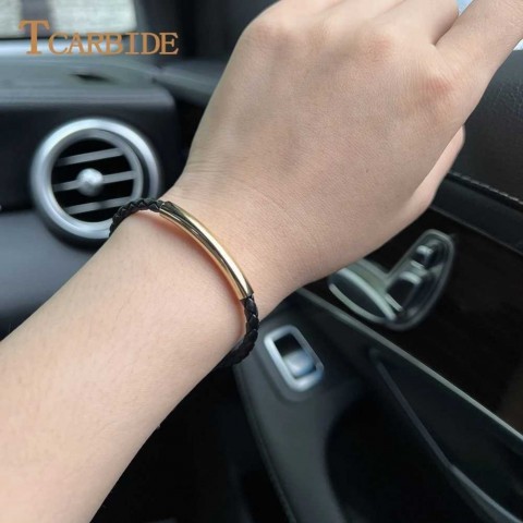 Stainless Steel Leather Rope Women's Bohemian Bracelet GLB-017