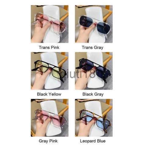 Luxury J250519 Retro Sunglasses - Unisex Metal Frame with Candy Colors