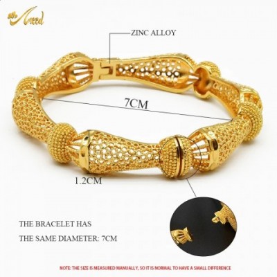 ANIID Women's Gold Color Charm Bangle