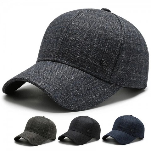 Plaid Print Soft Adjustable Dad Hat for Men and Women - Casual Multifunction Outdoor Sport Hat