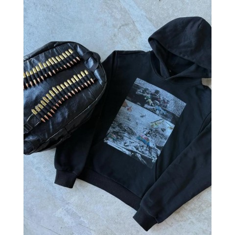 Men's Vintage Streetwear Hoodie - Oversized Comfortable Sweatshirt