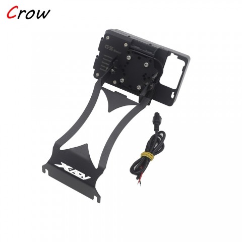 Motorcycle Front Stand Smartphone Holder for Honda X-ADV 750, Black Aluminum Bracket