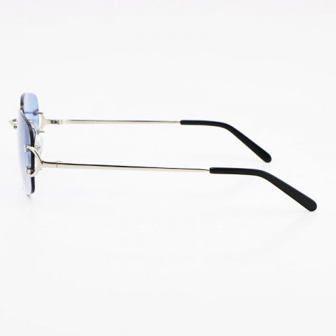 Rimless Gold Frame Sunglasses for Men and Women
