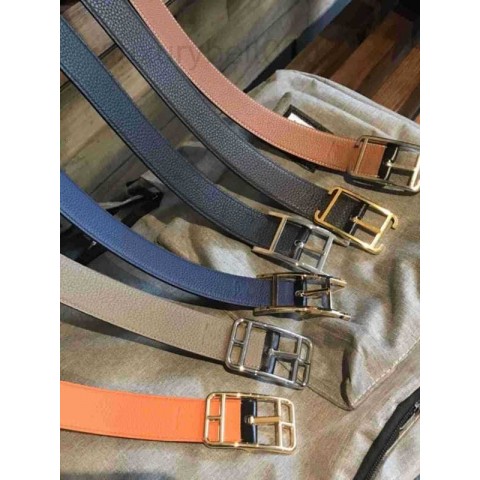 High-Quality Classic Men's Leather Belt with Golden Buckle for Casual Wear