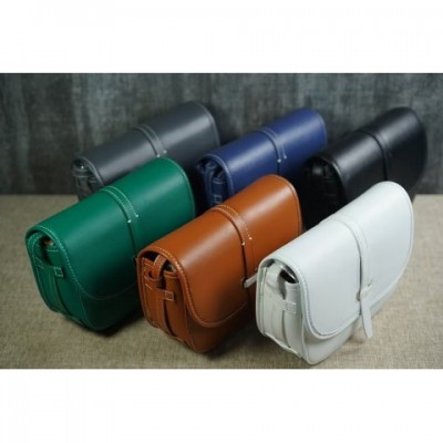 Designer Women's Small Cross Body Leather Clutch with Chain