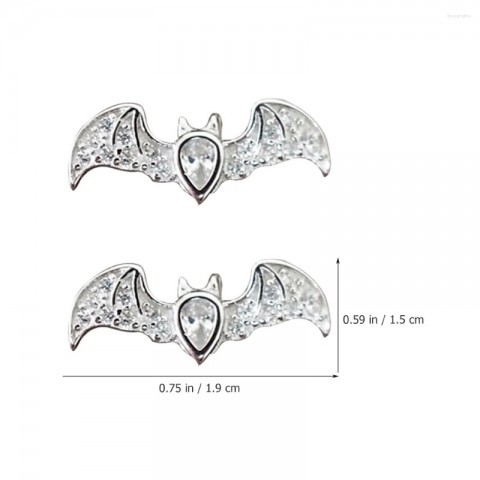 Copper Punk Bat Stud Earrings for Women Halloween Fashion