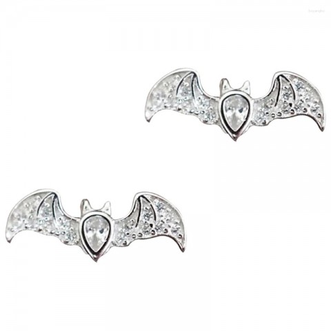Copper Punk Bat Stud Earrings for Women Halloween Fashion