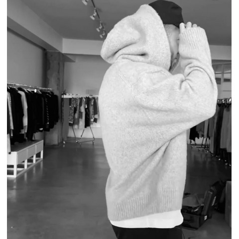High Street Anti-Shrink Wool Blend Long Sleeve Sweater for Men - Casual Oversized Fit