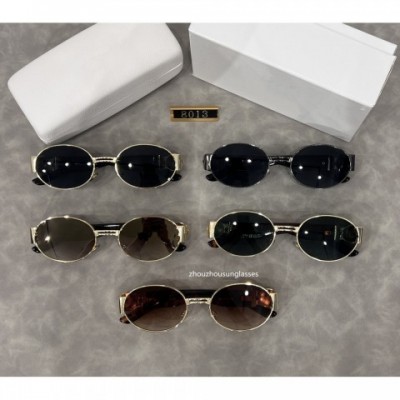 Unisex Vintage Summer Sunglasses UV400 Protection Brown Golden Lenses