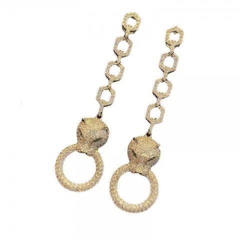 Elegant Leopard Pendant Earrings for Women - Fashion Jewelry for Weddings & Parties
