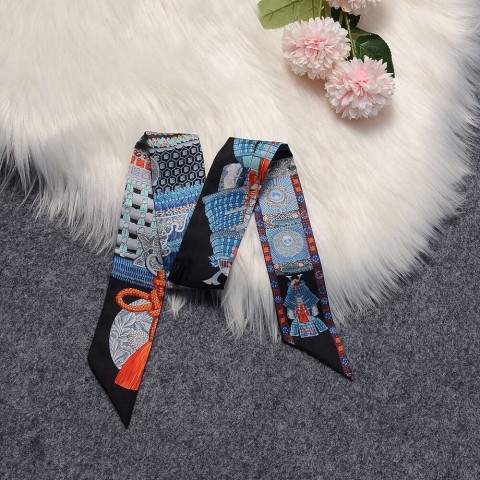 Armored Warrior Unisex Mulberry Silk Hairband - Stylish Tie-Dye Design