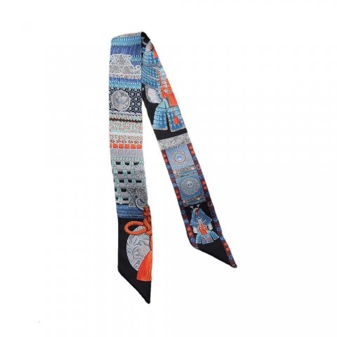 Armored Warrior Unisex Mulberry Silk Hairband - Stylish Tie-Dye Design