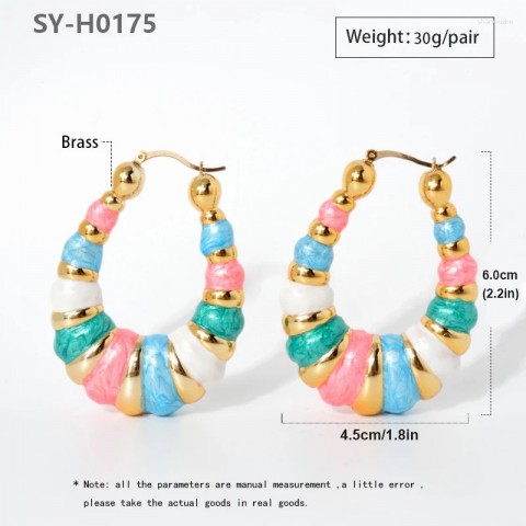 Diana Retro Luxury Drop Earrings Women's Colorful Gothic Fashion Jewelry