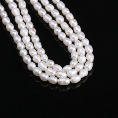 100% Natural Freshwater Pearls Beads, 4-5mm Oval Shape for DIY Jewelry, Women's Bracelet Necklace Accessories