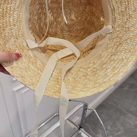 Wide Brim Paisley Pattern White Bucket Hat for Women - Summer Outdoor Sun Protection