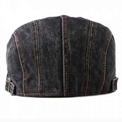 HT4618 Spring Summer Ball Cap - Lightweight Adjustable Unisex Denim Beret