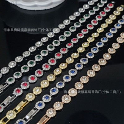 Jiarun Angelic Dazzling Full Diamond Charm Bracelet For Women